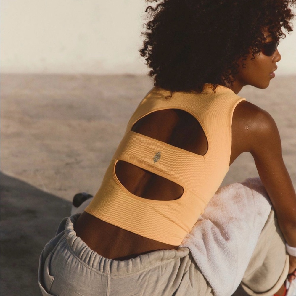 FP Movement by Free People Free Throw Unwind Cami Neon Clementine NWT